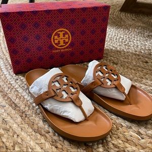 Tory Burch Miller Cloud Calf Leather Brown Shoes Women’s Size 9